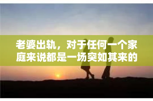 老婆出轨，对于任何一个家庭来说都是一场突如其来的风暴。面对这样的困境，如何挽回婚姻，重拾家庭的和谐，成为了许多人迫切想要了解的问题。今天，我们就来聊聊这个敏感而现实的话题——老婆出轨最好的挽回办法。