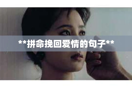 **拼命挽回爱情的句子**