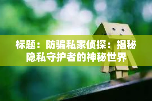 标题：防骗私家侦探：揭秘隐私守护者的神秘世界