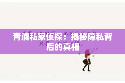 青浦私家侦探：揭秘隐私背后的真相