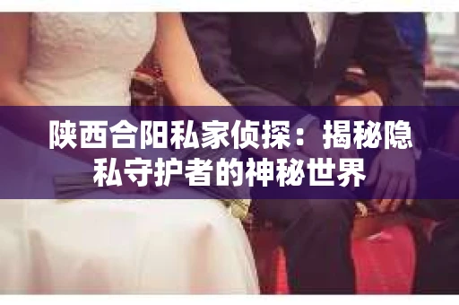 陕西合阳私家侦探：揭秘隐私守护者的神秘世界