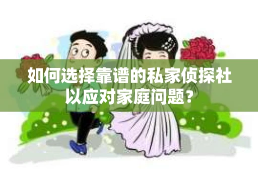 如何选择靠谱的私家侦探社以应对家庭问题？