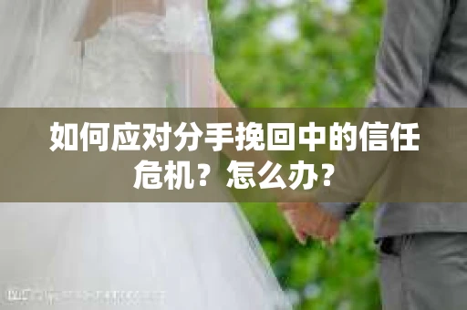 如何应对分手挽回中的信任危机？怎么办？