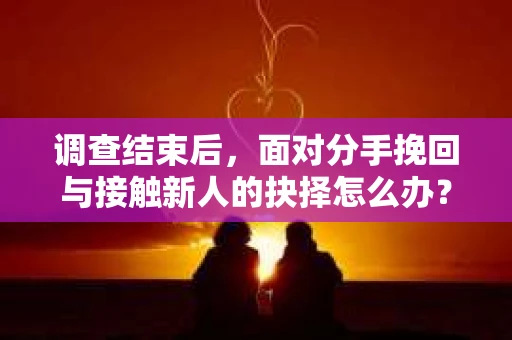 调查结束后,面对分手挽回与接触新人的抉择怎么办? 调查结束后,面对分手挽回与接触新人的抉择怎么办?