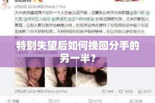 特别失望后如何挽回分手的另一半？