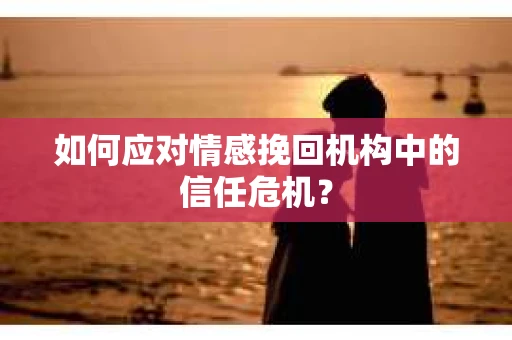 如何应对情感挽回机构中的信任危机？